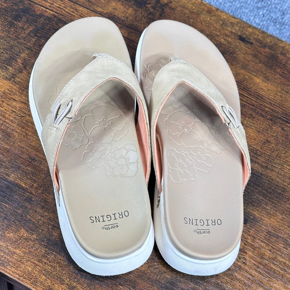 Earth Origins Dania Womens Flip Flops Sandals Beach Coastal Boho Travel Sz 10